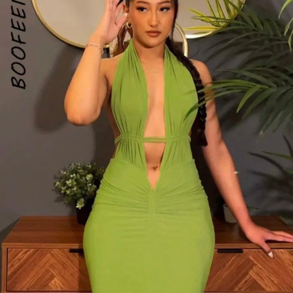 Green midi dress sexy